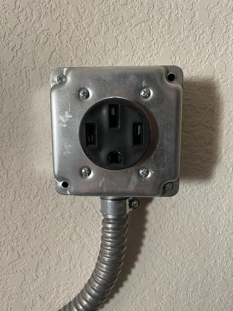 NEMA 14-50 outlet installed for Smart Home Electrical in Los Alamitos